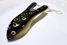 Black Frog with Twisters - Ice Fishing Decoy